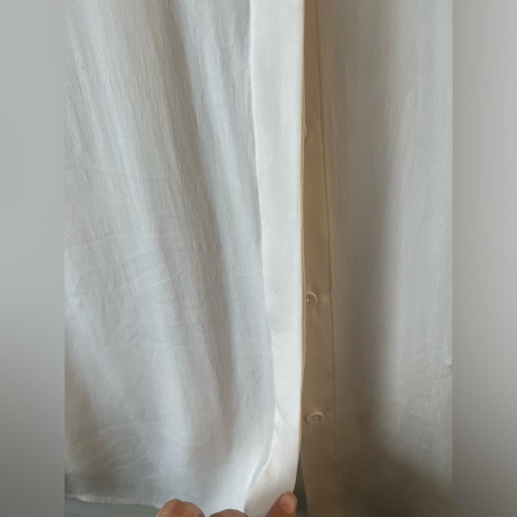 Alice & Olivia SILK Button-down White Blouse - Picture 6 of 9